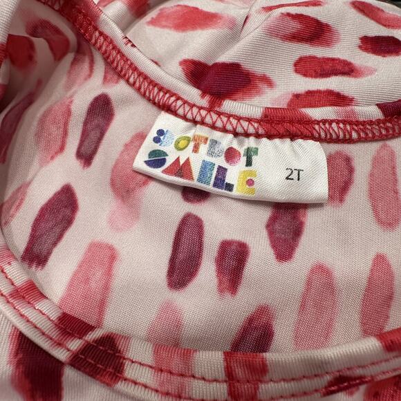 Dot Dot Smile Red & Pink Watercolor Paintbrush Strokes Tank Dress - Picture 6 of 6